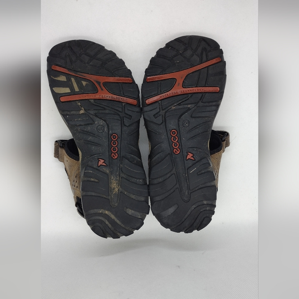 Men’s Ecco Offroad Lite Sandals Men's 7 Brown Leather Comfy Outdoor Camping - Picture 8 of 11